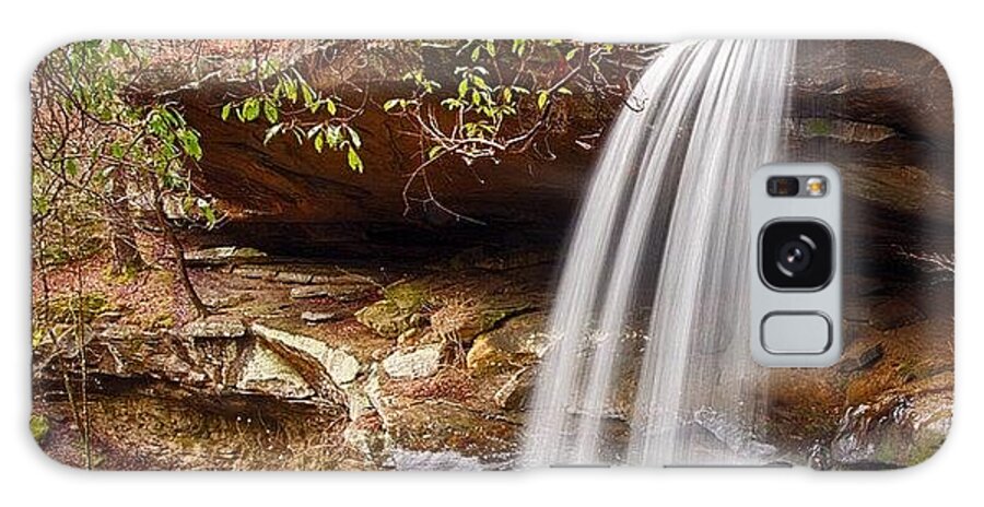 Rcspics Galaxy Case featuring the photograph First Drop At Cane Creek Falls by Dave Edens