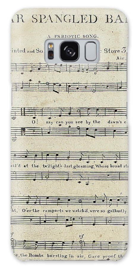 Patriotic Galaxy Case featuring the drawing First edition of the sheet music for The Star Spangled Banner by American School