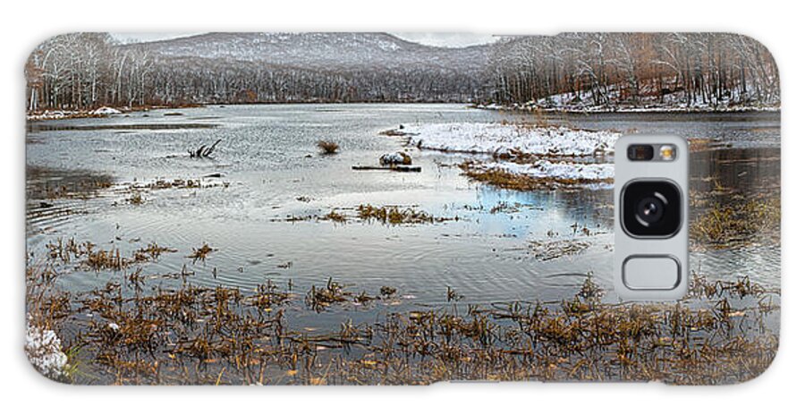 Snow Galaxy Case featuring the photograph First Snow At Silvermine Lake by Angelo Marcialis
