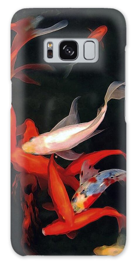 Dale Ford Galaxy Case featuring the digital art Fish Ballet by Dale  Ford