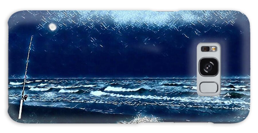 Fishing Galaxy S8 Case featuring the photograph Fishing for the Moon by Sherry Kuhlkin