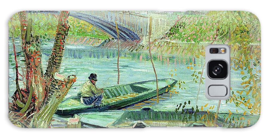 Fishing Galaxy Case featuring the painting Fishing in the Spring by Vincent Van Gogh