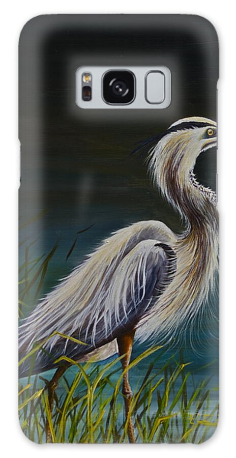 Birds Galaxy S8 Case featuring the painting Fishing by Theresa Cangelosi