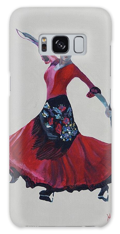 Flamenco Galaxy Case featuring the painting Flamenco by Mike Jenkins