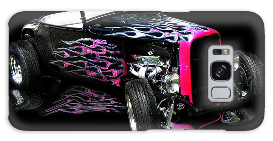 Flaming Hot Roadster Galaxy Case featuring the photograph Flaming Hot Roadster by Peter Piatt