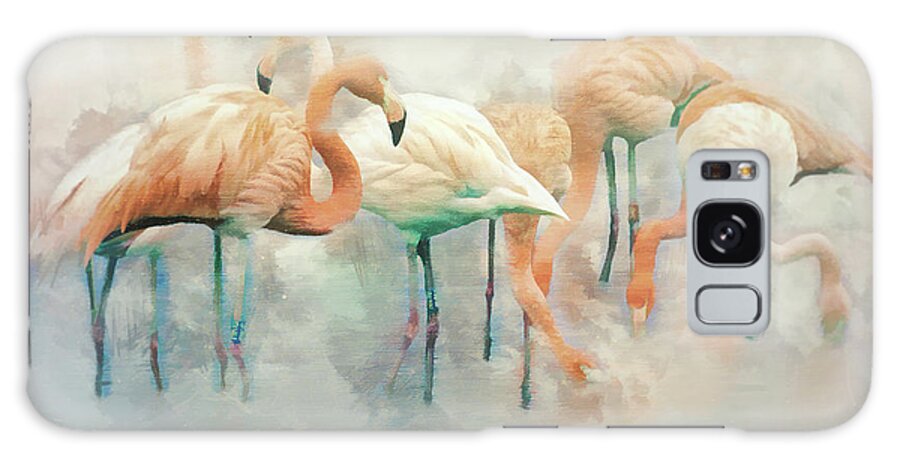 Flamingo Galaxy S8 Case featuring the digital art Flamingo Fantasy by Brian Tarr