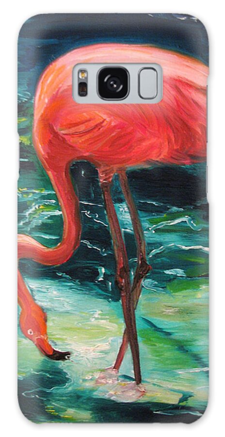 Flamingo Galaxy Case featuring the painting Flamingo of Homasassa by Patricia Arroyo