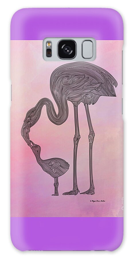 Bird Galaxy S8 Case featuring the digital art Flamingo6 by Megan Dirsa-DuBois