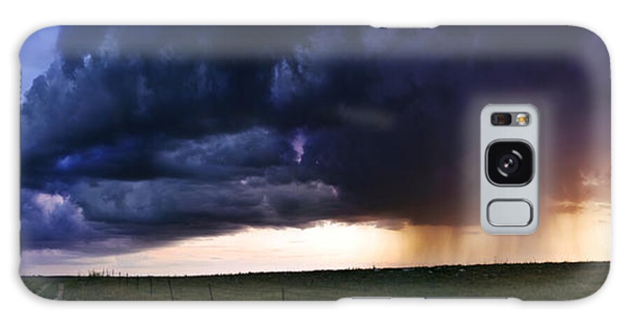 Storm Galaxy S8 Case featuring the photograph Flint Hills Storm Panorama by Eric Benjamin