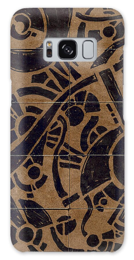 Pattern Galaxy Case featuring the drawing Flipside 1 Panel B by Joseph A Langley
