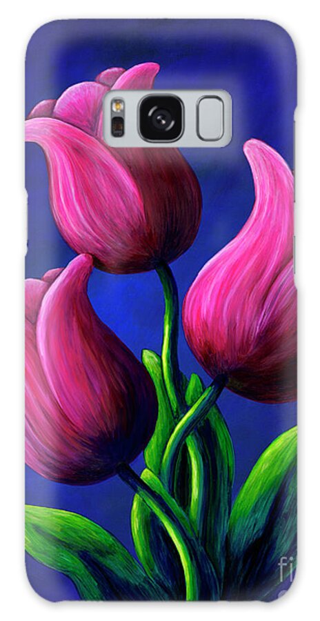 Rebecca Galaxy S8 Case featuring the painting Floating Tulips by Rebecca Parker