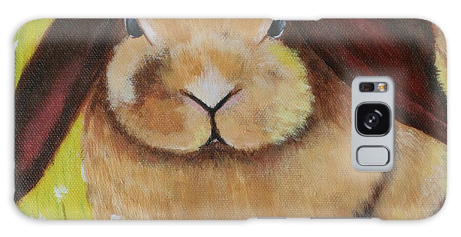 Bunny Galaxy Case featuring the painting Flopped Ear Bunny by Donna Tucker