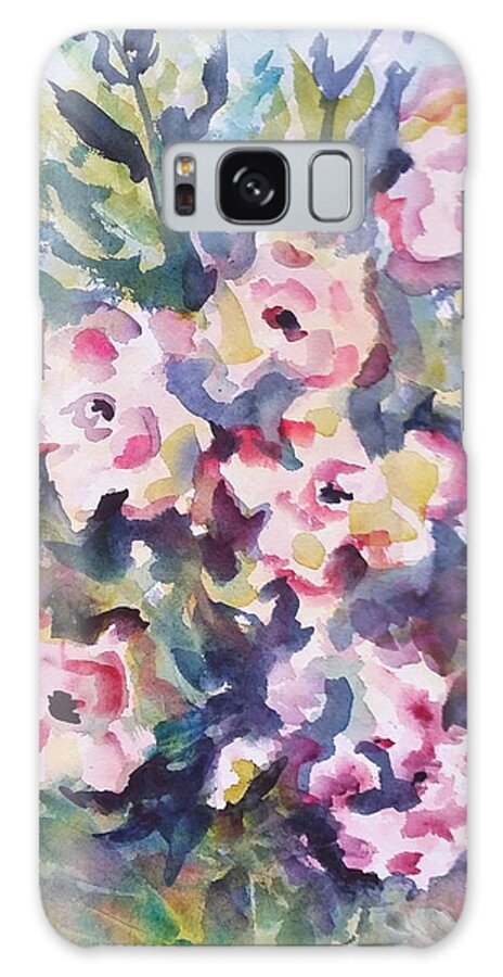 Flowers Galaxy Case featuring the painting Floral Rhythm by Kim Shuckhart Gunns