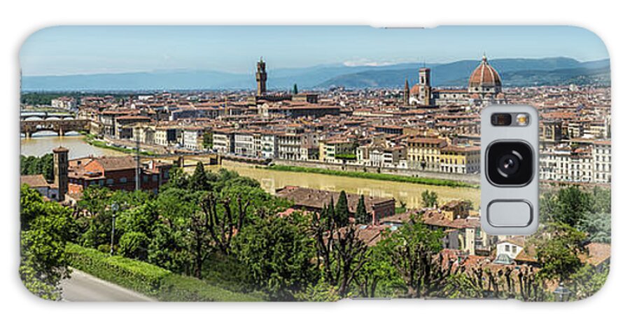 Ancient Galaxy Case featuring the photograph FLORENCE View from Piazzale Michelangelo - Panoramic by Melanie Viola