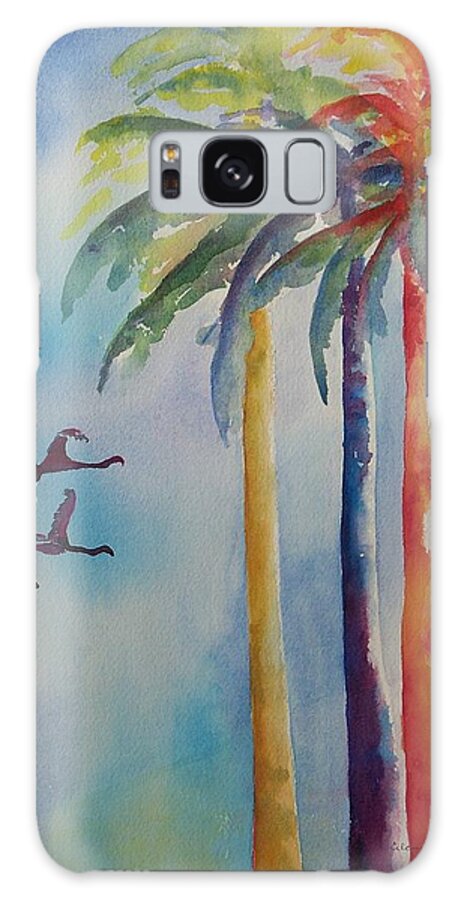 Palms Galaxy Case featuring the painting Florida Color by Celene Terry