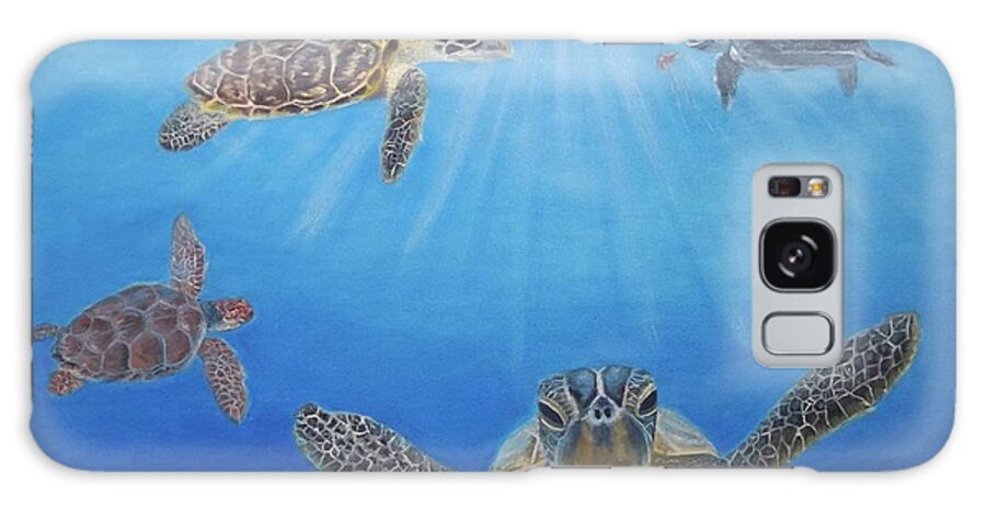 Florida Galaxy Case featuring the painting Florida Sea Turtles by Mike Jenkins