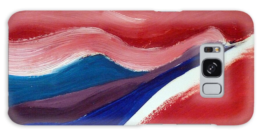 Red Galaxy Case featuring the painting Flow by Francesca Mackenney