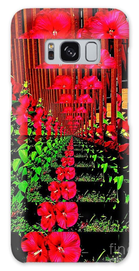 Photo Galaxy Case featuring the digital art Flower Garden Abstract by Marsha Heiken