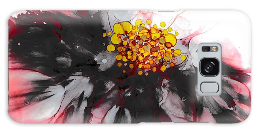 Abstract Galaxy Case featuring the painting Flower Power by Louise Adams
