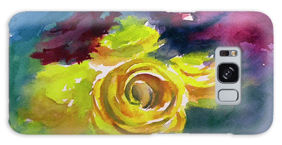 Flowers Galaxy Case featuring the painting Flowers by Allison Ashton
