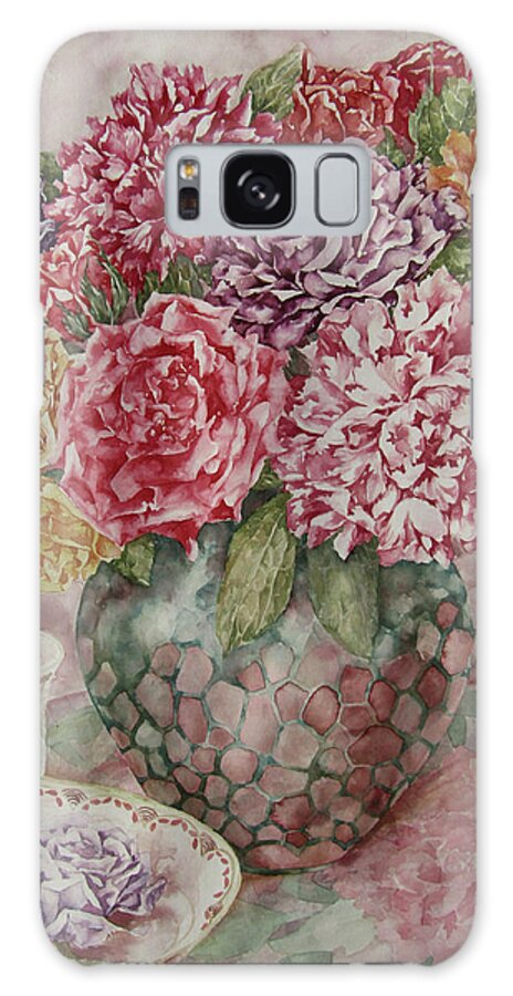 Painting Galaxy S8 Case featuring the painting Flowers Arrangement by Kim Tran