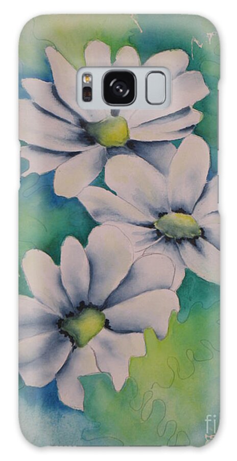 Fine Art Painting Galaxy Case featuring the painting Flowers for You by Chrisann Ellis