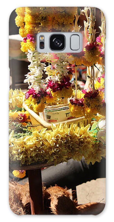 Flowers Galaxy Case featuring the photograph Flowers in the Market, Near Sajjangad 2 by Jennifer Mazzucco