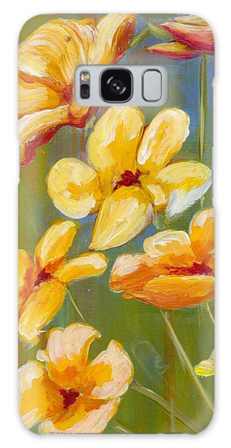 Flower Galaxy Case featuring the painting Flowers by Patricia Cleasby