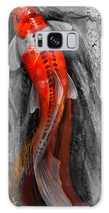 Koi Art Galaxy Case featuring the digital art Flowing Koi by Steve Goad