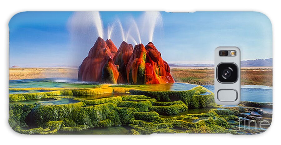 America Galaxy Case featuring the photograph Fly Geyser Panorama by Inge Johnsson