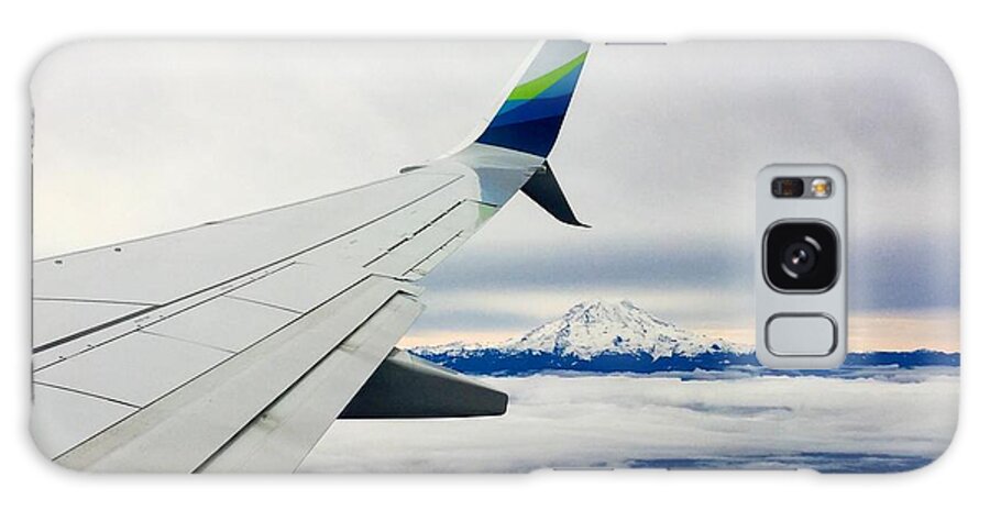Mount Rainier Galaxy Case featuring the photograph Flying by the wing by LeLa Becker