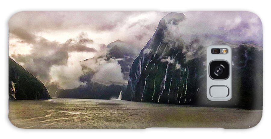 New Zealand Galaxy Case featuring the photograph Foggy Milford Sound New Zealand 5 by Stefan H Unger