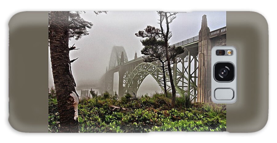 Thom Zehrfeld Galaxy S8 Case featuring the photograph A Foggy Morning On Yaquina Bay by Thom Zehrfeld