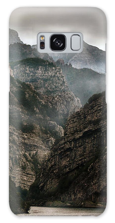 Outdoor Galaxy Case featuring the photograph Foggy mountains over Neretva gorge by Jaroslaw Blaminsky