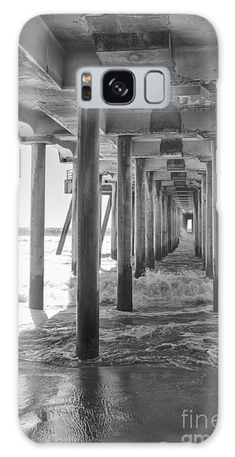 Huntington Beach Galaxy Case featuring the photograph Follow The Lines Under Huntington Beach Pier by Ana V Ramirez