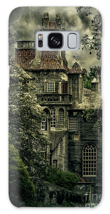 (day Or Daytime) Galaxy Case featuring the photograph Fonthill with Storm Clouds by Debra Fedchin