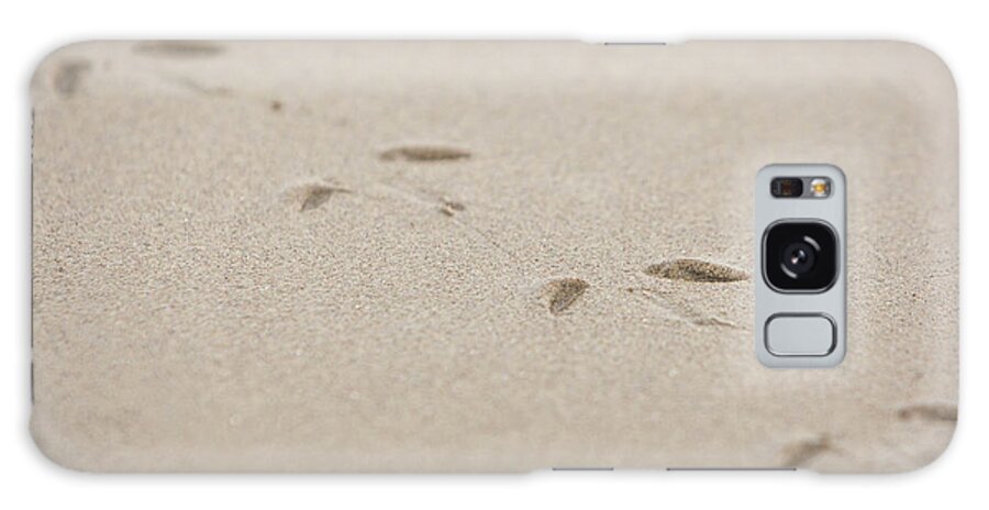 Sand Galaxy Case featuring the photograph Foot prints in the sand by Jason Hughes