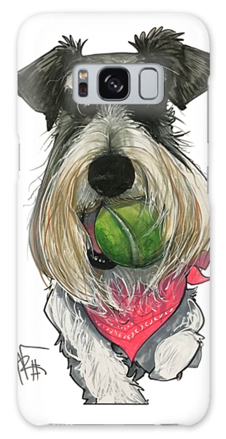 Pet Portrait Galaxy S8 Case featuring the drawing Ford 3235 Miley by John LaFree
