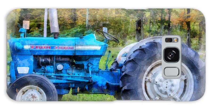 Tractor Galaxy Case featuring the painting Ford 4000 Vintage Tractor by Edward Fielding