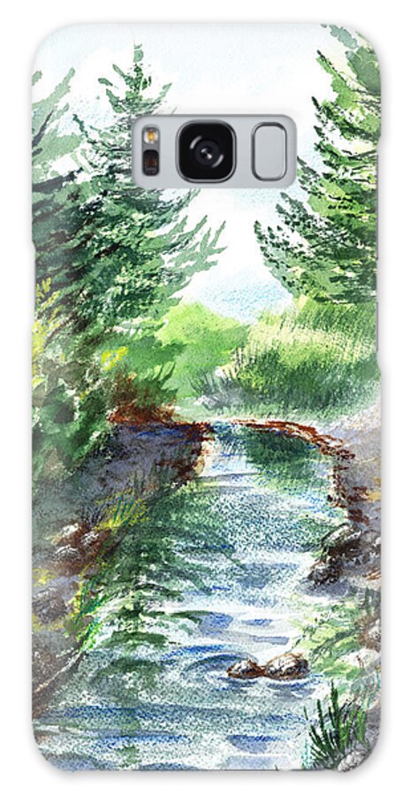 Forest Creek Galaxy Case featuring the painting Forest Creek by Irina Sztukowski
