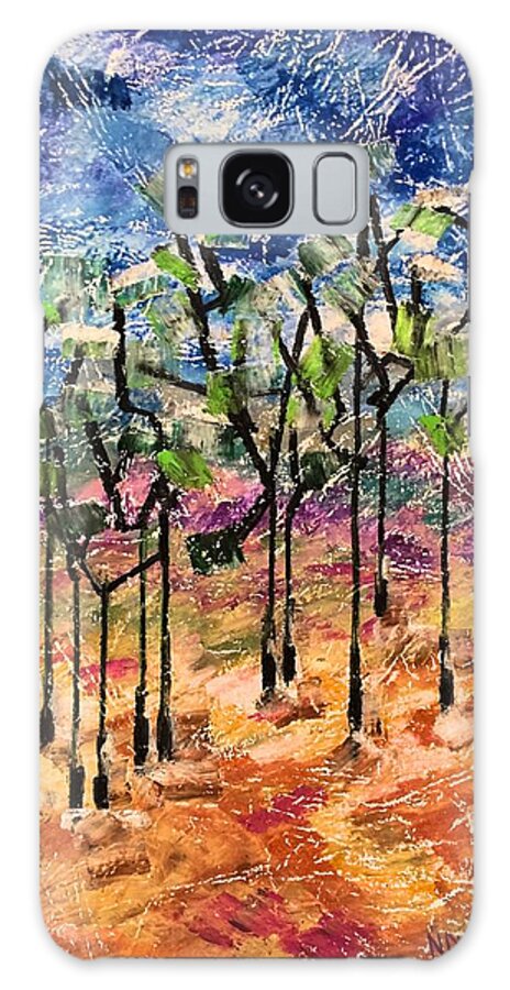  Galaxy Case featuring the painting Forest by Norma Duch