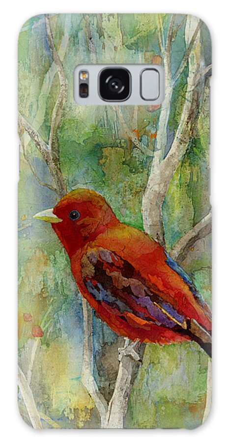 Redbird Galaxy Case featuring the painting Forest Serenity by Hailey E Herrera