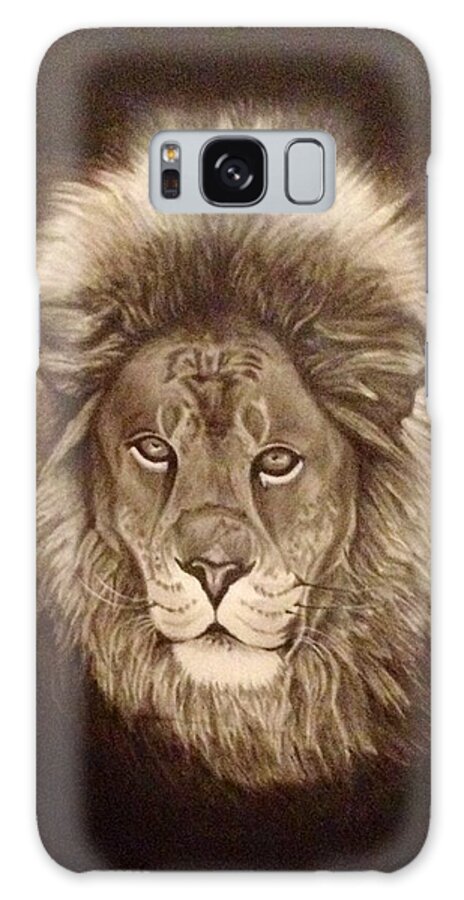 Lion Galaxy Case featuring the painting Forever a King by Elizabeth Mundaden