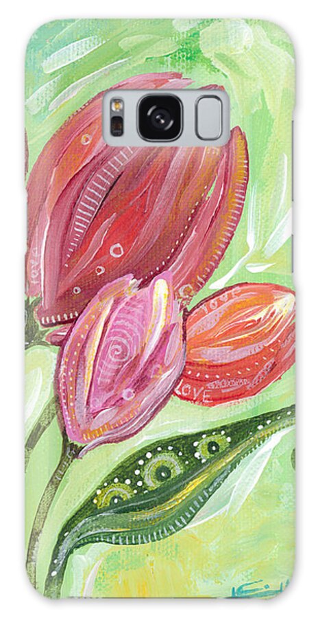 Floral Painting Galaxy Case featuring the painting Forever in Bloom by Tanielle Childers
