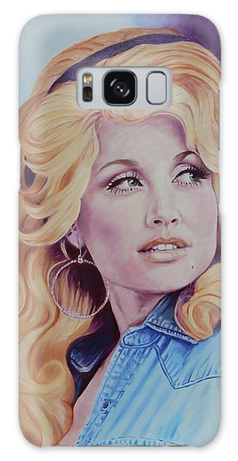 Dolly Parton Galaxy Case featuring the painting Forever Young - Dolly Parton by Maria Modopoulos