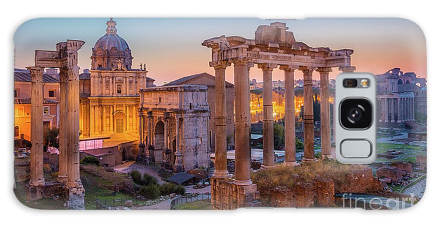 Europe Galaxy Case featuring the photograph Forum Romanum Dawn by Inge Johnsson