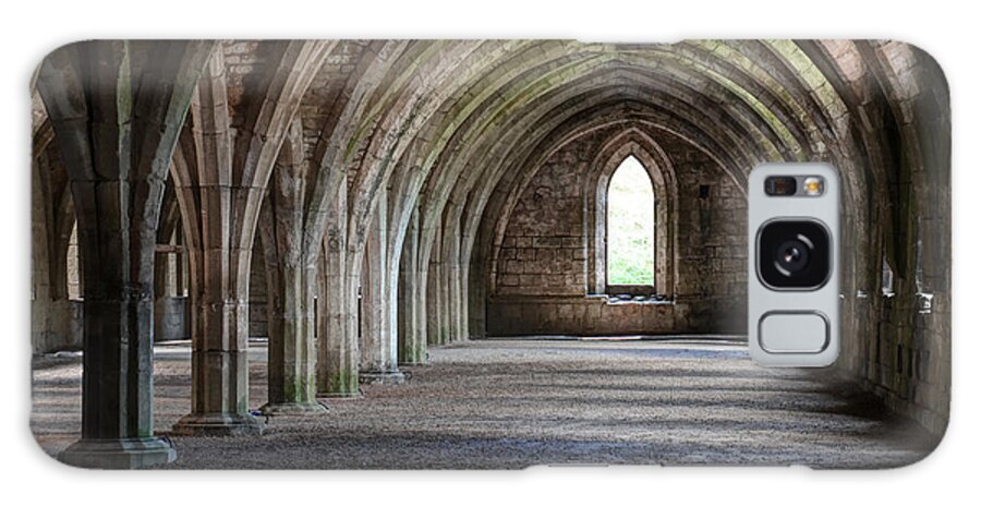 Fountains Galaxy Case featuring the photograph Fountains Abbey Great Cloister by Karen Smale