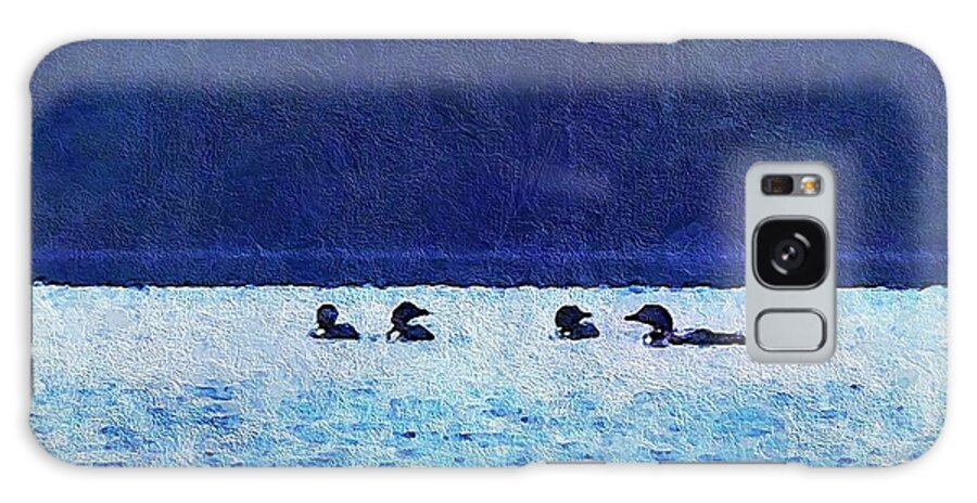  Galaxy Case featuring the photograph Four Loons On Parker Pond by Joy Nichols