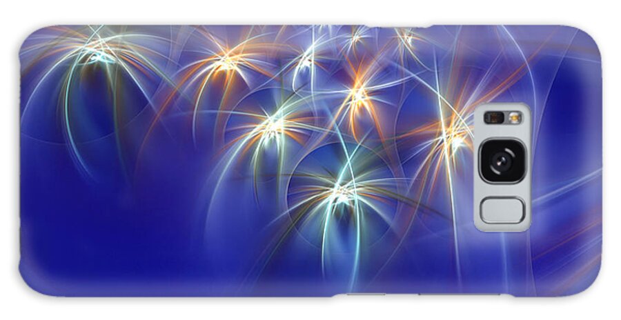 Fractal Galaxy S8 Case featuring the digital art Fractal Fireworks by Richard Ortolano