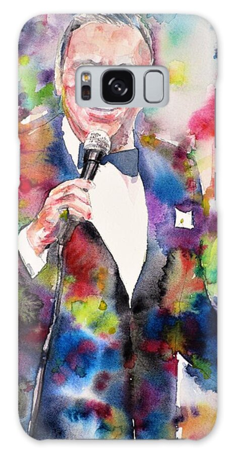 Sinatra Galaxy Case featuring the painting FRANK SINATRA - watercolor portrait.9 by Fabrizio Cassetta
